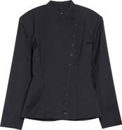 Paloma Wool Banjo Asymmetric Stretch Pinstripe Jacket