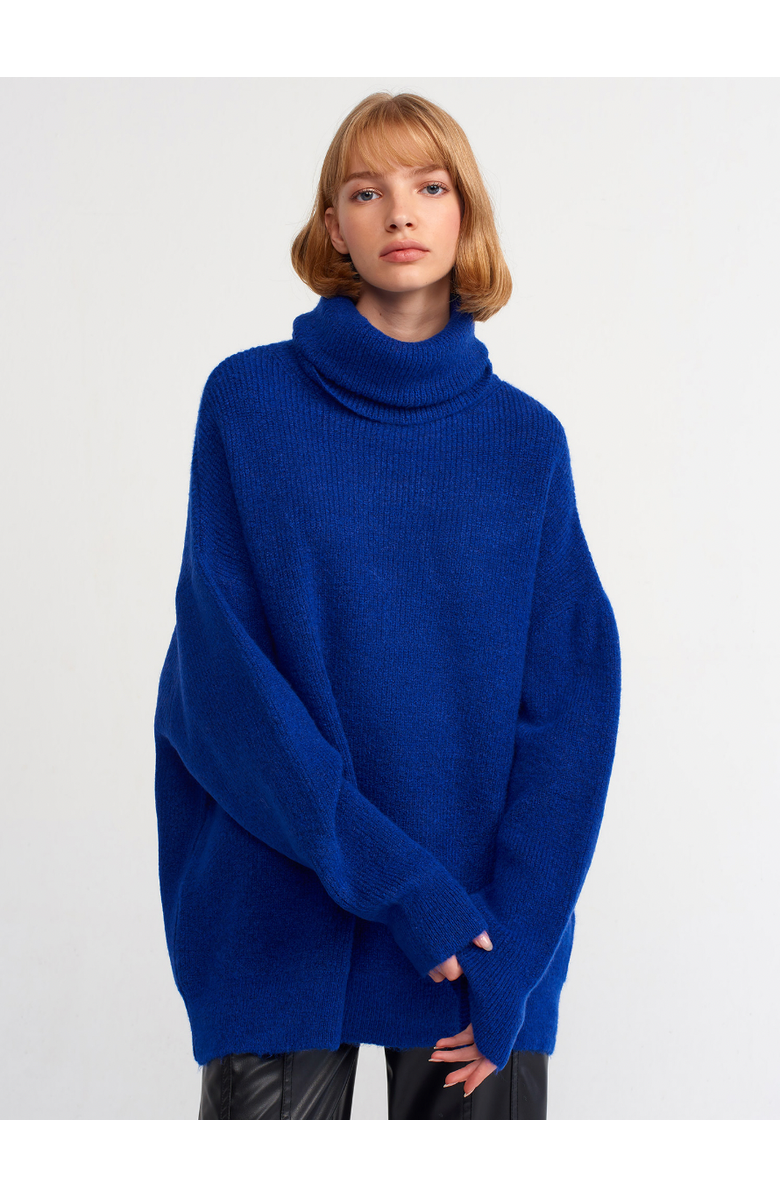 Le Fafo Olga Turtle Neck Sweater, Main, color, Royal Blue