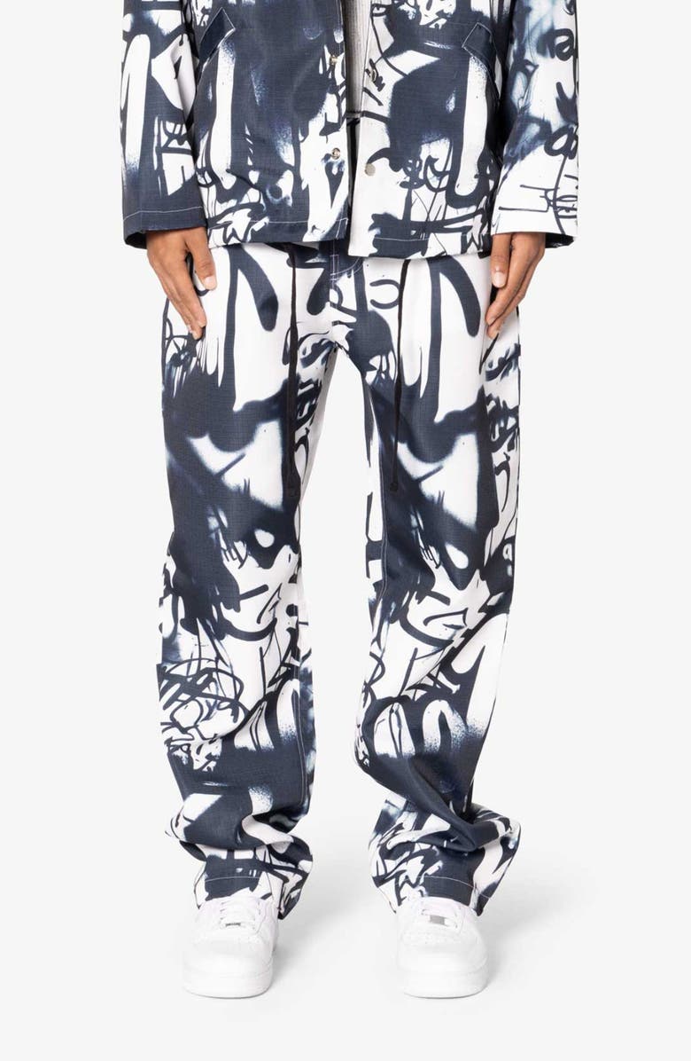 mnml Graffiti Coach Ripstop Pants, Main, color, 
