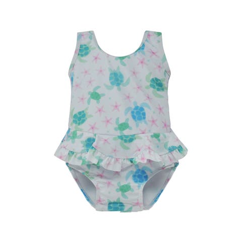 Girl's UPF 50+ Stella Infant Ruffle Swimsuit