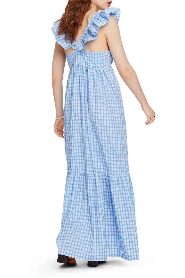 Ruffle Trim Stripe Maxi Dress, Alternate, color, 0595-COMBO P