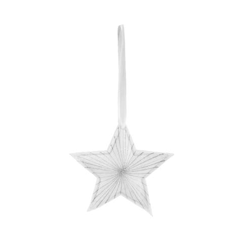 White Star Felt Ornament Set of 6