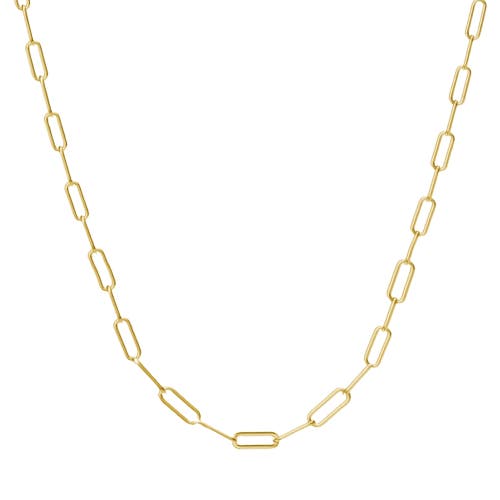 Donatello Gian Gold-plated 2.5mm Thin Paperclip Necklace In Gold
