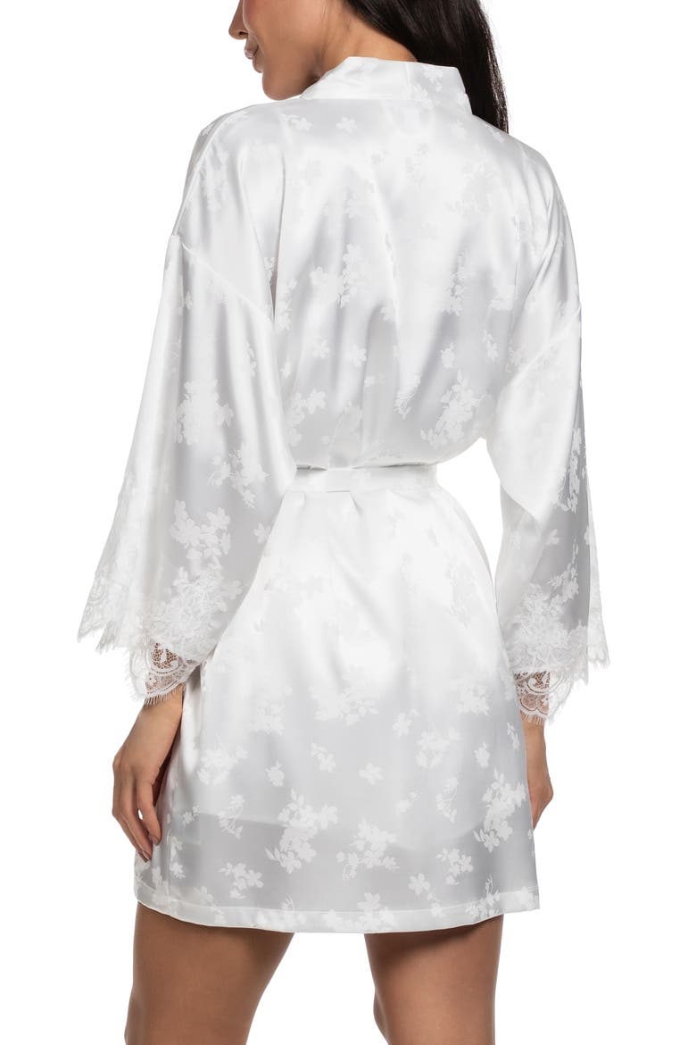 Shane Jacquard Satin Robe, Alternate, color, IVORY