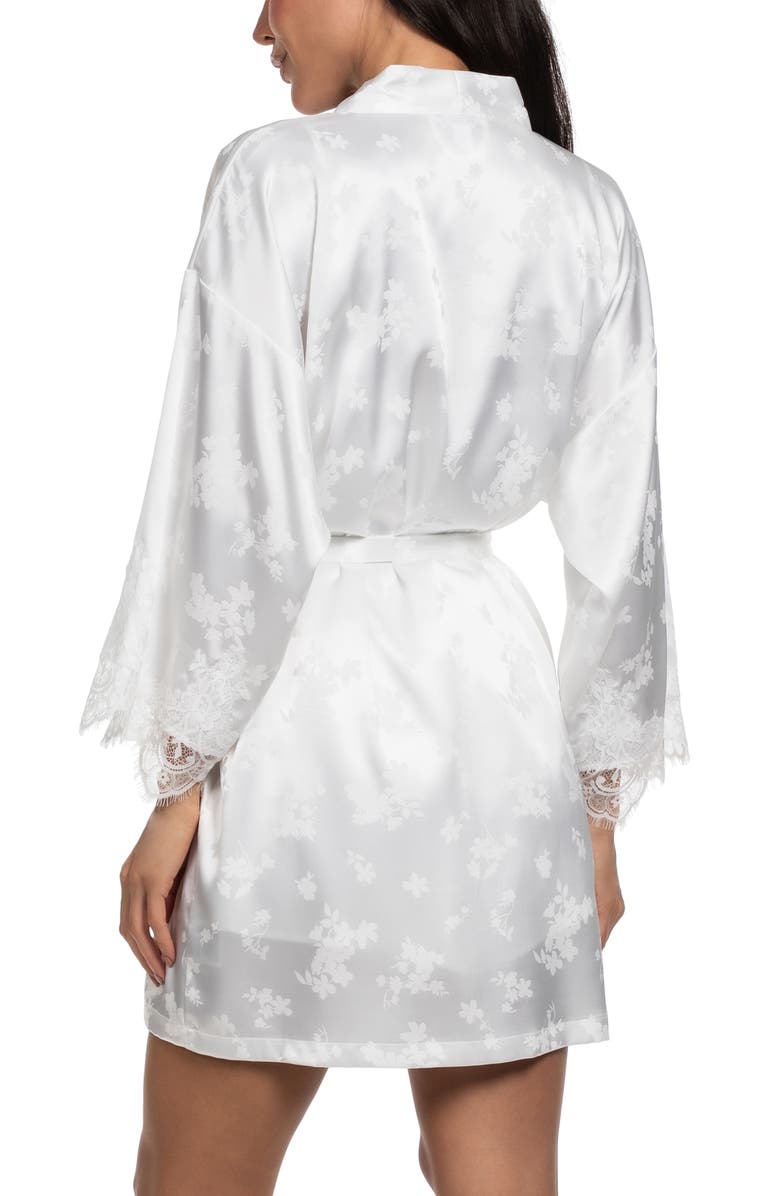 In Bloom by Jonquil Shane Jacquard Satin Robe, Alternate, color, Ivory