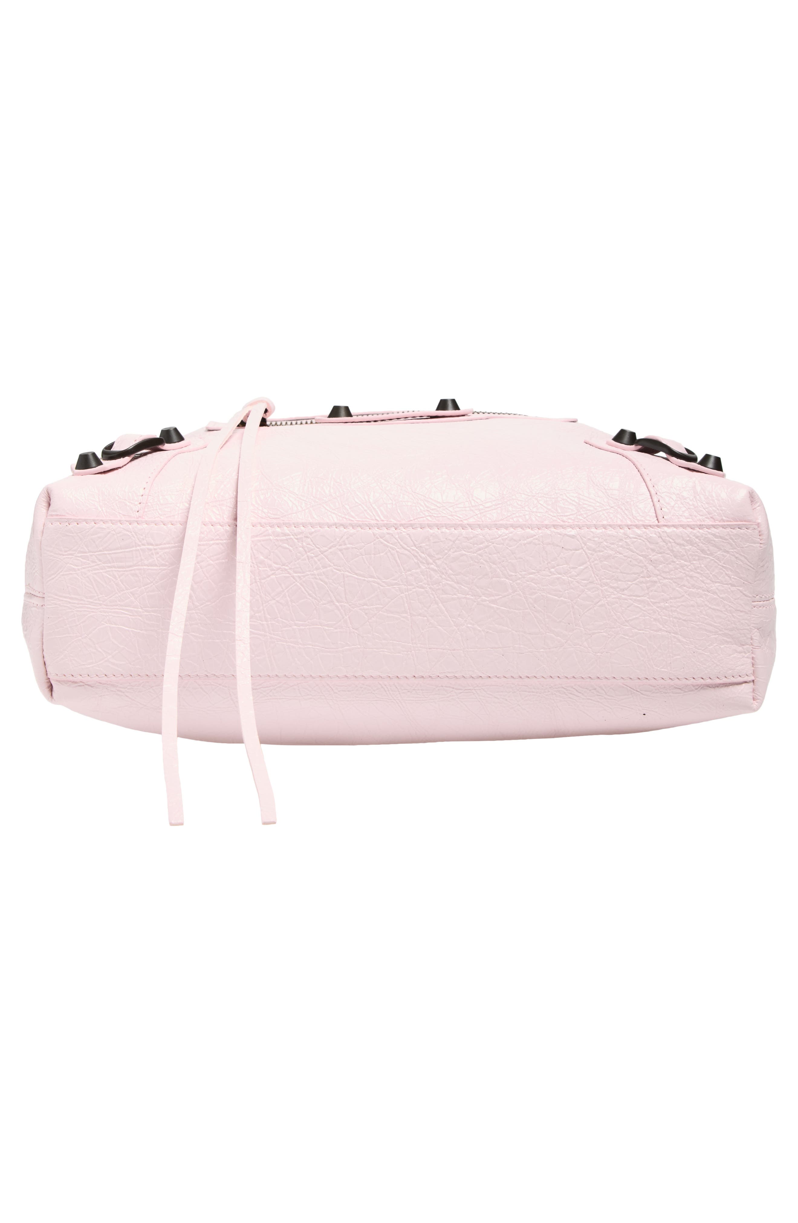 Balenciaga Small Le City Crinkle Leather Hobo Bag, Alternate, color, 5723 Petal Pink