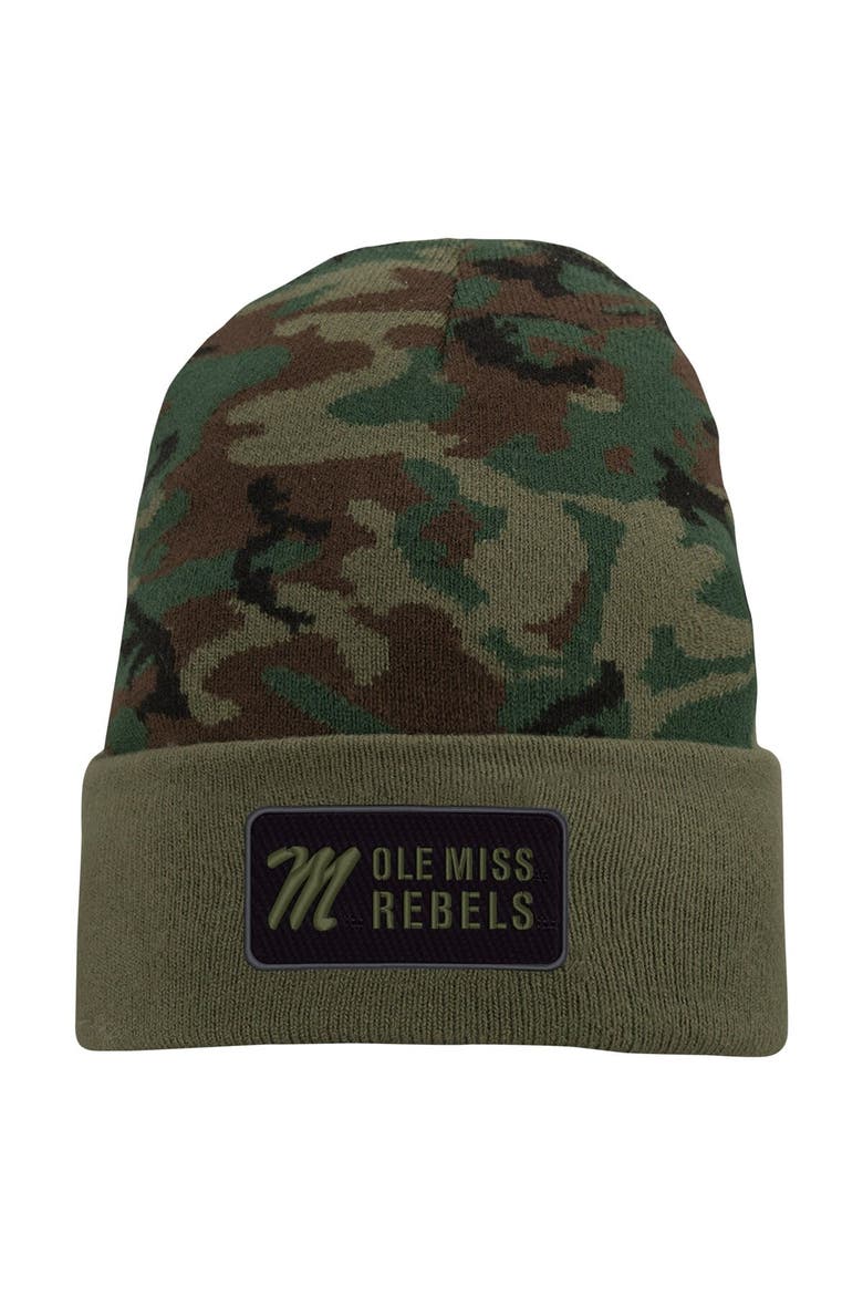 Men's Nike Camo Ole Miss Rebels Military Pack Cuffed Knit Hat, Main, color, Camo