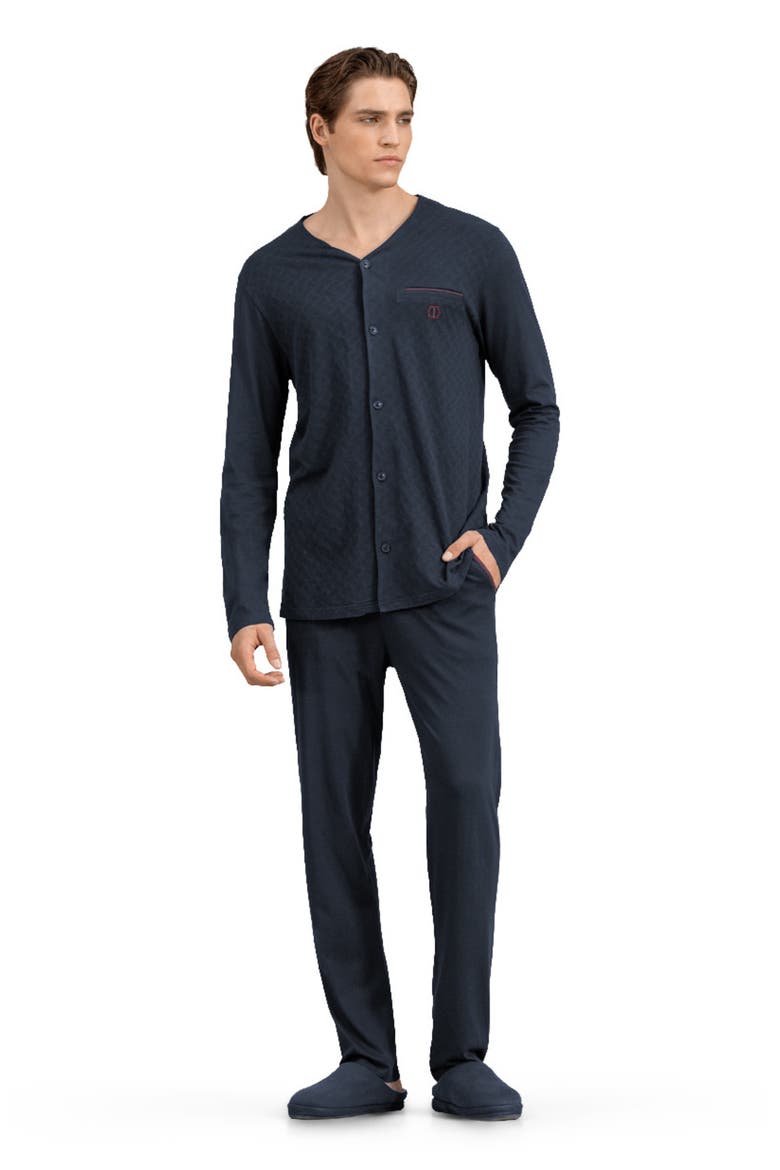 Idman Men's pajama set, Alternate, color, Blue