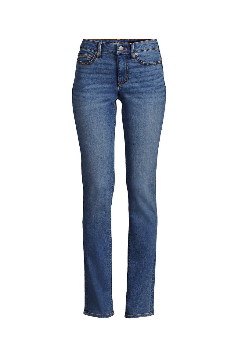 Recover Mid Rise Straight Leg Blue Jeans, Alternate, color, Beau Blue