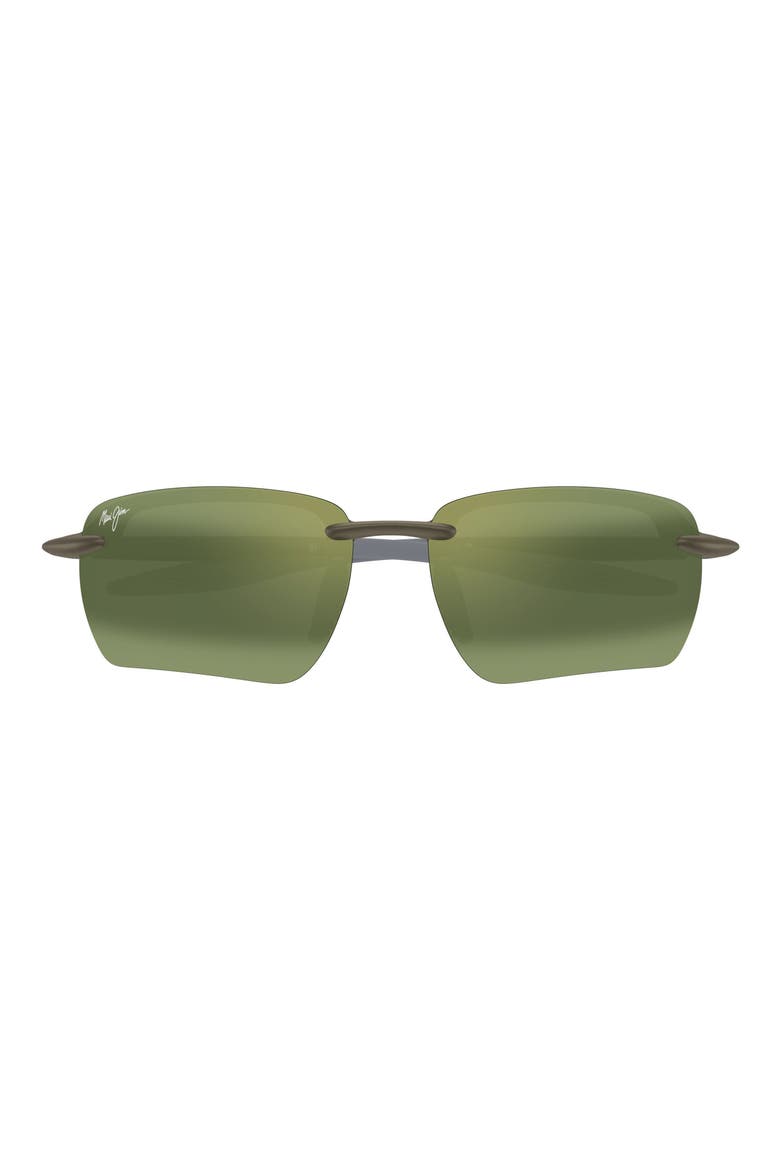 Ho’okipa Ultra G 65mm Oversize PolarizedPlus2® Rectangular Sunglasses, Main, color, GREY