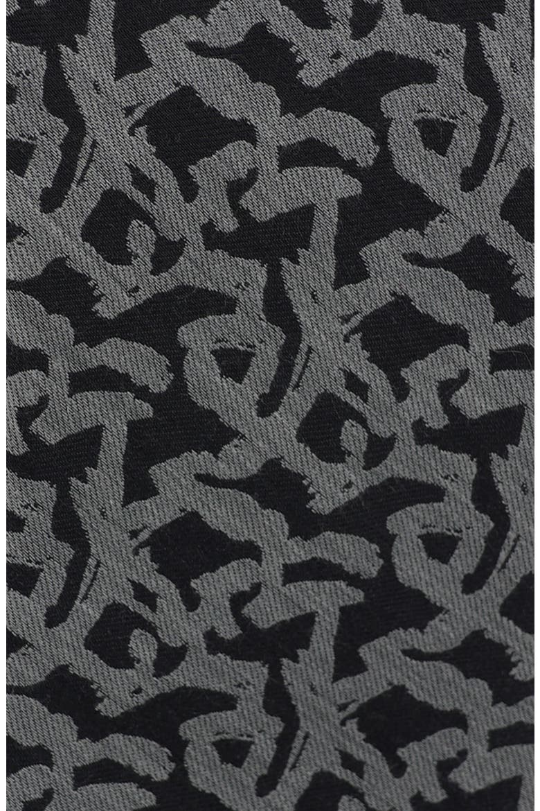 Abstract Sketch Tie, Alternate, color, BLACK/ SILVER