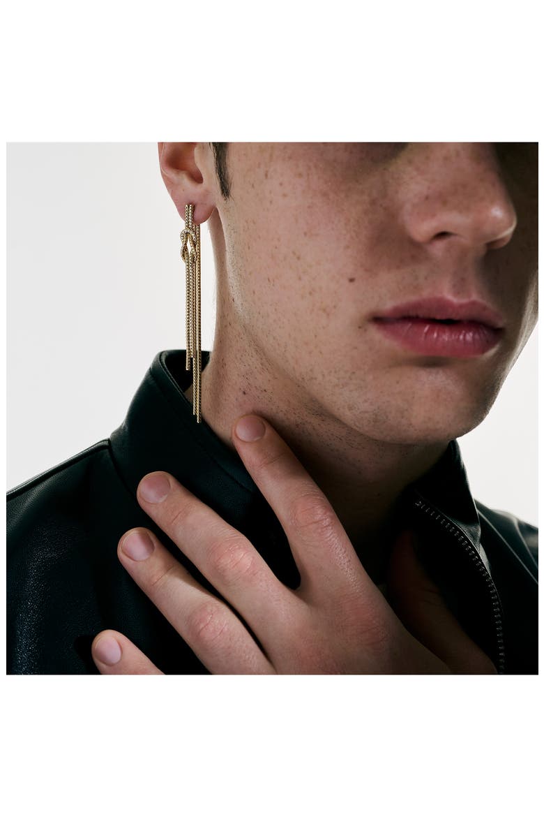 Love Knot Drop Earrings, Alternate, color, GOLD