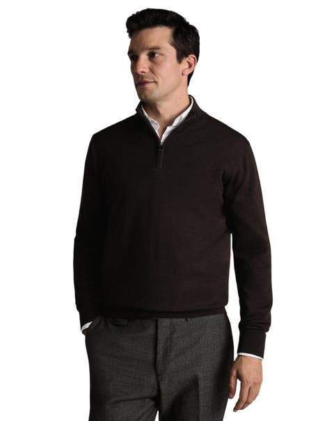 Merino Zip Neck Long Sleeve Sweater