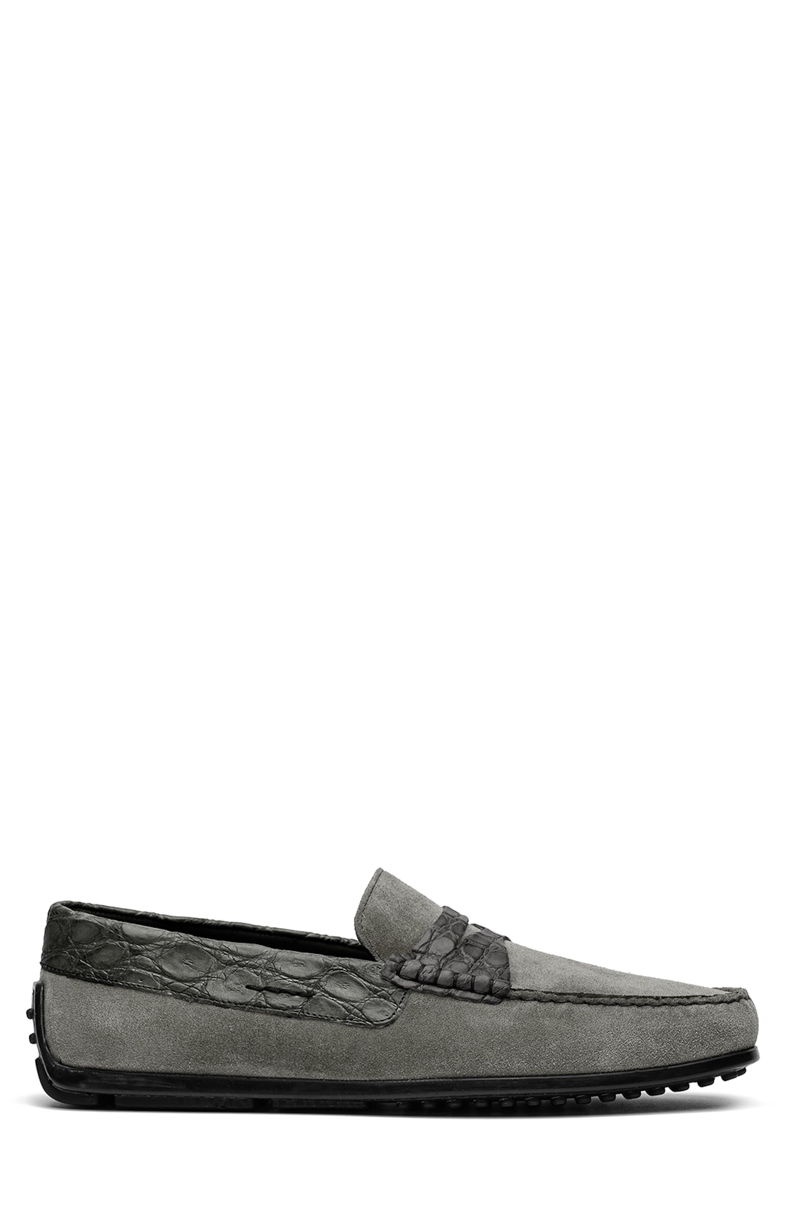 Zelli Italia Monza Driving Loafer, Main, color, Grey