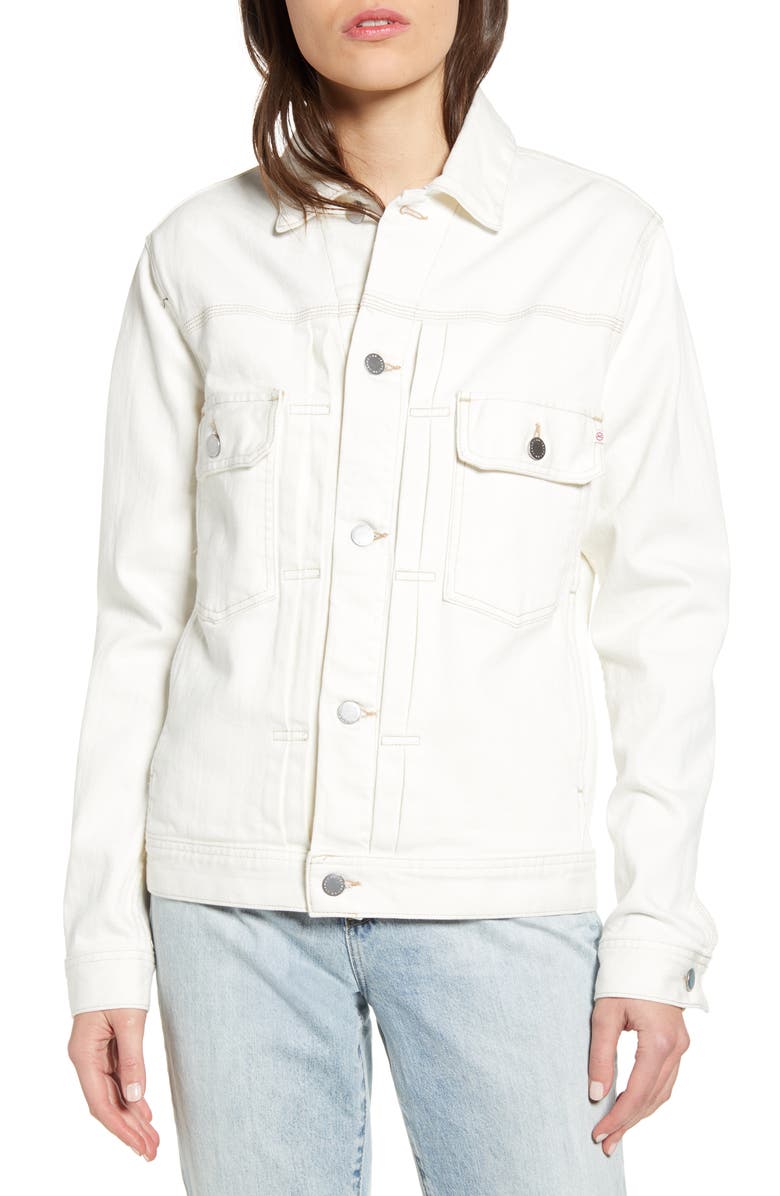 AG Omaha Denim Jacket, Alternate, color, Moderne White