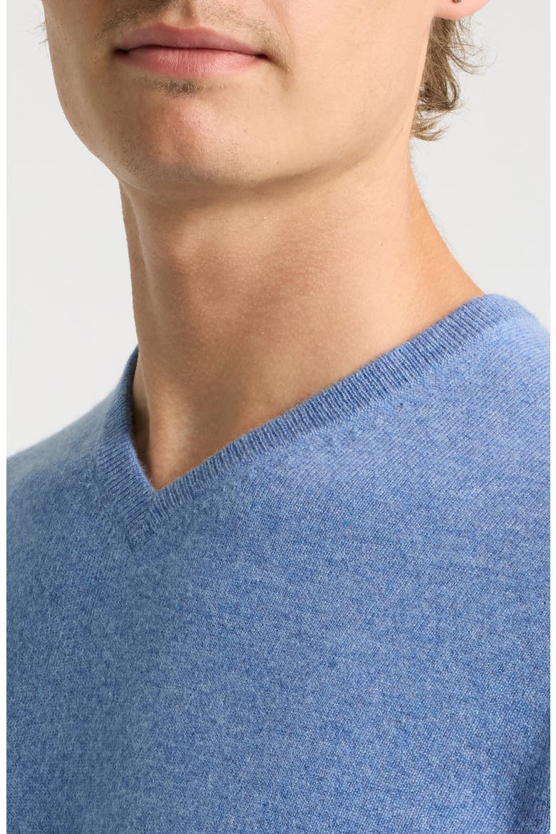 Crown Heritage Cashmere V-Neck Sweater, Alternate, color, ASTRAL BLUE