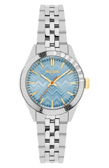 Missoni Classic Zigzag Bracelet Watch, 34mm In Stainless Steel