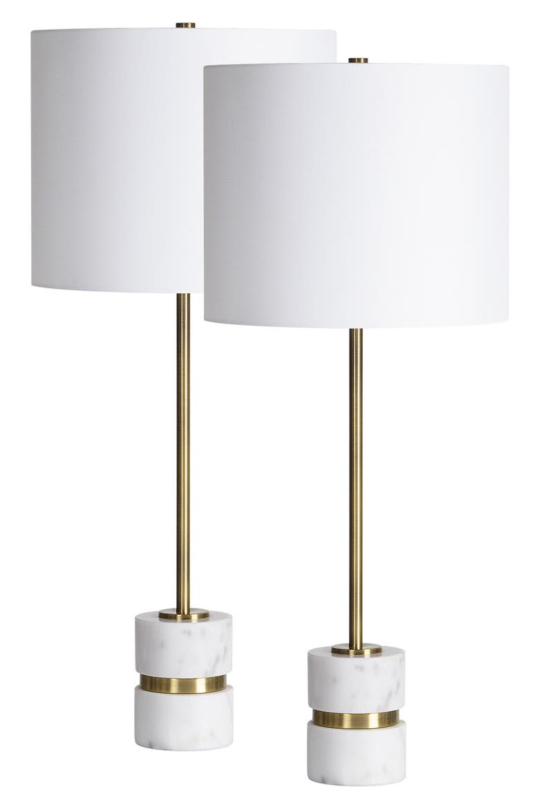 Talulla Set of 2 Marble Table Lamps, Main, color, ANTIQUE BRUSHED BRASS