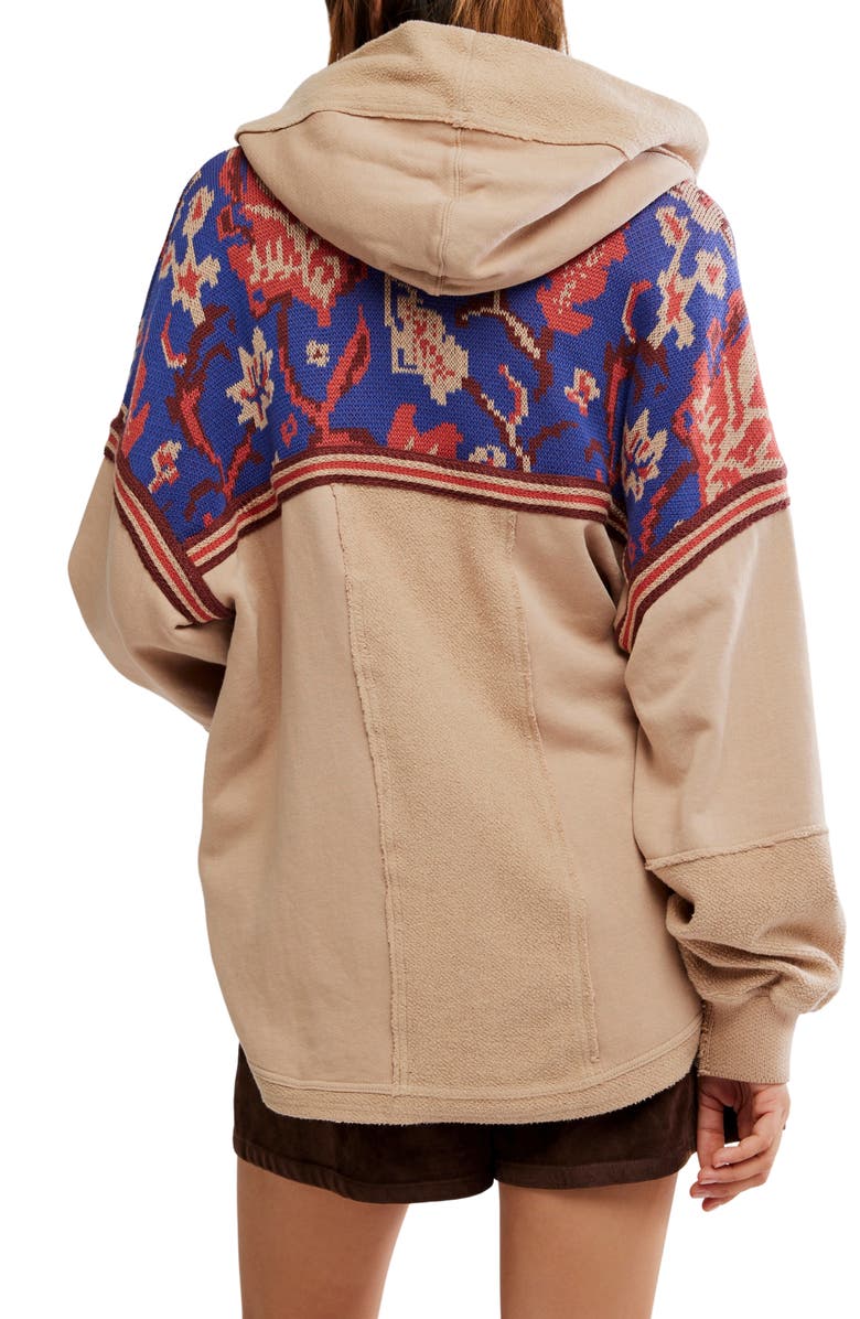 Free People Bowery Hooded Sweatshirt, Alternate, color, Summer Sand