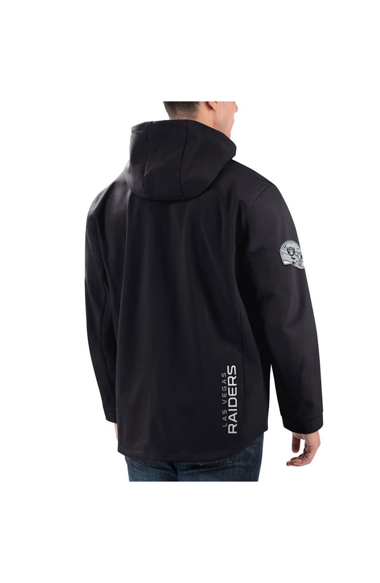G-III SPORTS BY CARL BANKS Men's G-III Sports by Carl Banks Black Las Vegas Raiders Soft Shell Full-Zip Hoodie Jacket, Alternate, color, 