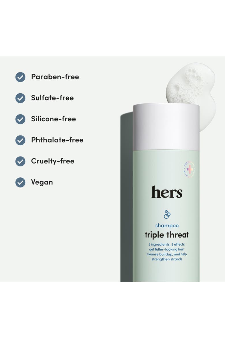 Triple Threat Thickening Shampoo Strengthening, Volumizing, Biotin Enriched Formula, Alternate, color, Blue-Green