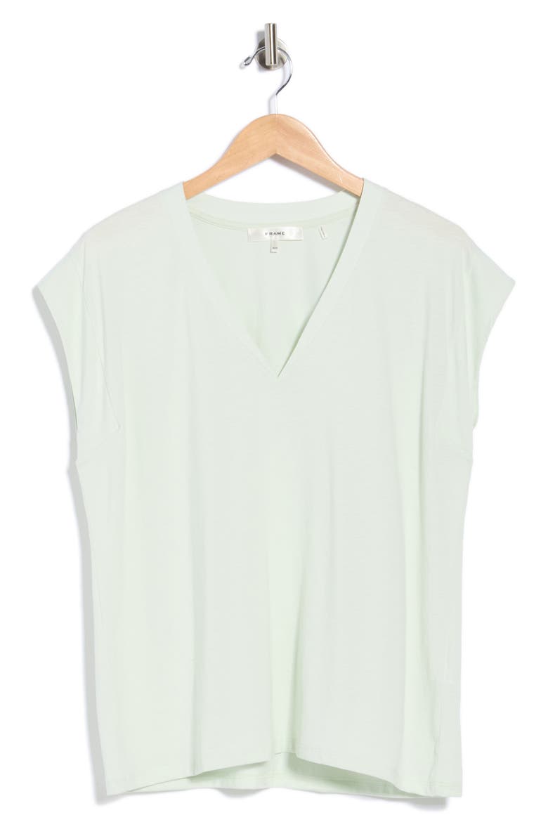 Pima Cotton V-Neck Tee, Alternate, color, GREEN GEM