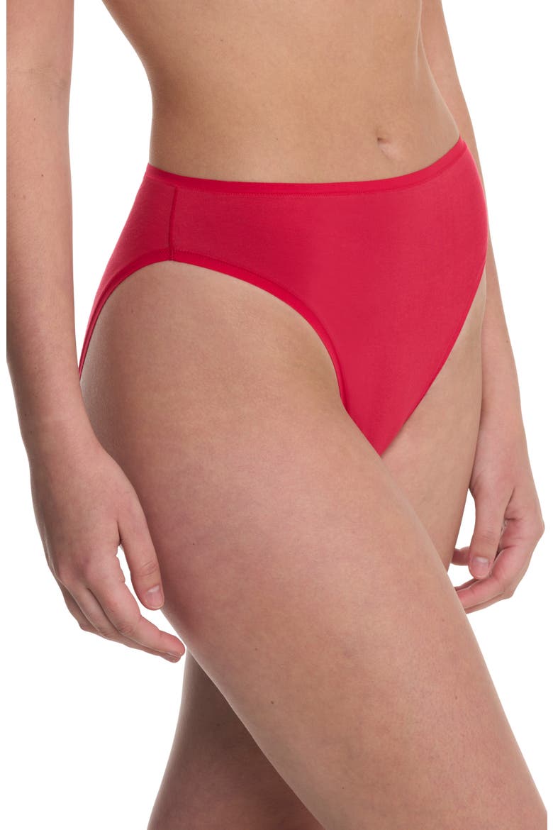 Bliss Bare Cotton High Cut Briefs, Alternate, color, BONFIRE