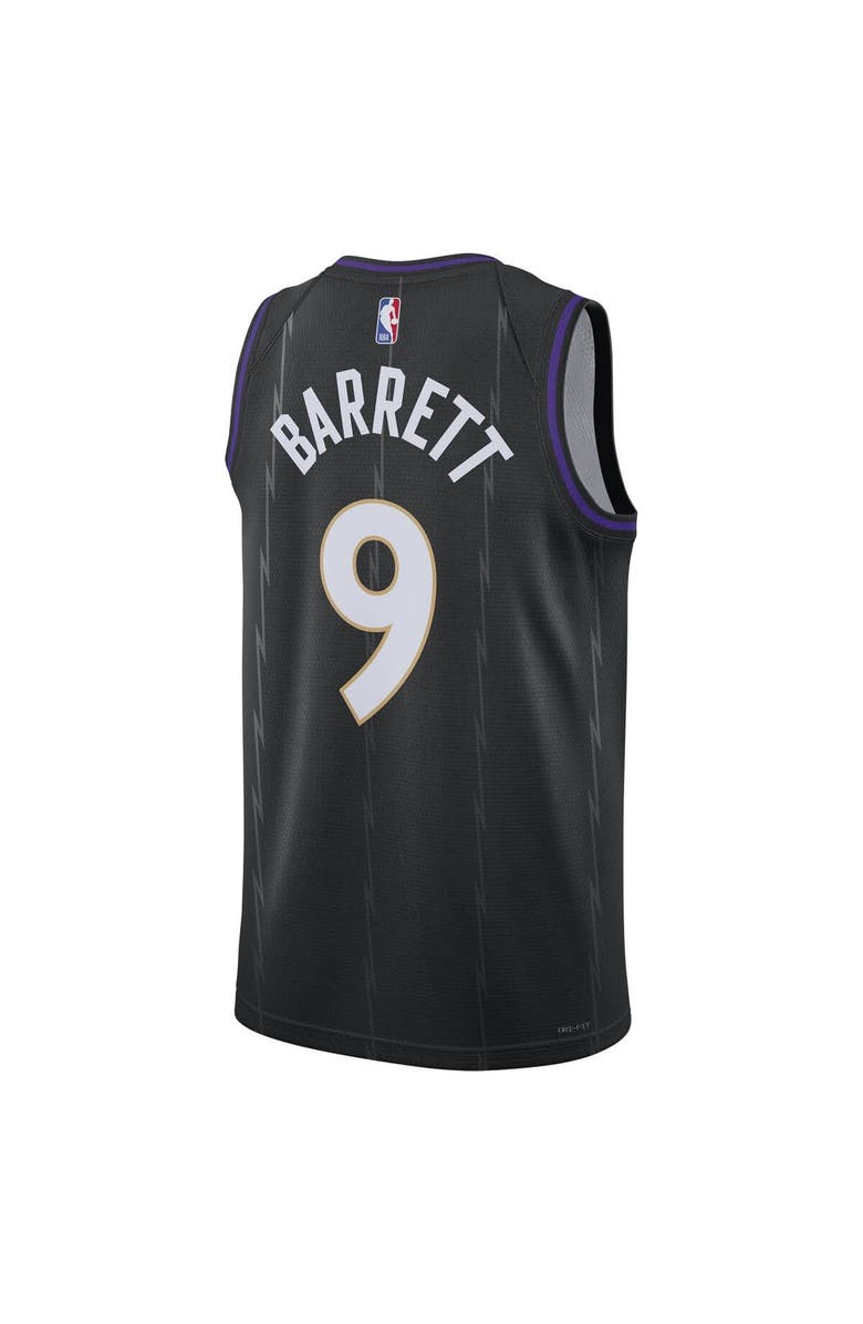 Nike Unisex Nike RJ Barrett Black Toronto Raptors 2024/25 Swingman Player Jersey - City Edition, Alternate, color, 