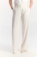 Ronen Chen Liana High Waist Pinstriped Tailored Trousers