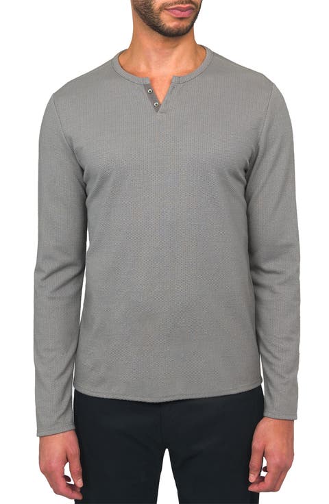 Lucerine White Waffle Cotton & Modal Henley