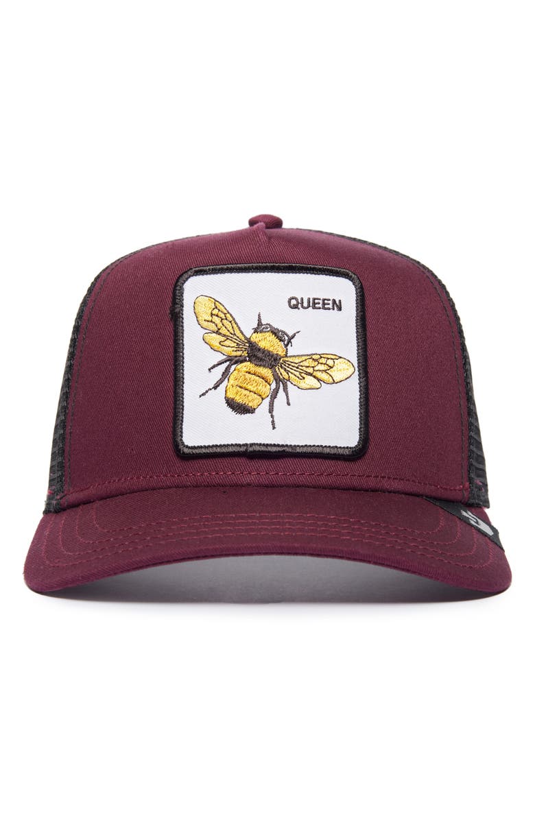 Goorin Bros. The Queen Bee Trucker Hat, Alternate, color, Wine