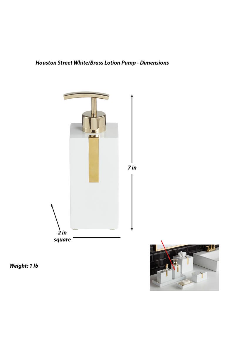 ROSELLI TRADING COMPANY Houston Street Soap Dispenser, Alternate, color, White