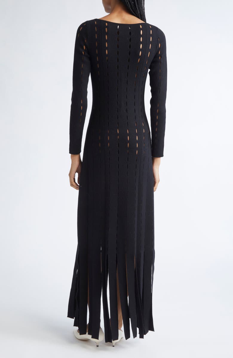 ZANKOV Gemma Long Sleeve Merino Wool Sweater Dress, Alternate, color, Black