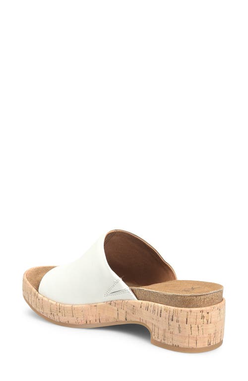 Söfft Cass Platform Slide Sandal In Off White