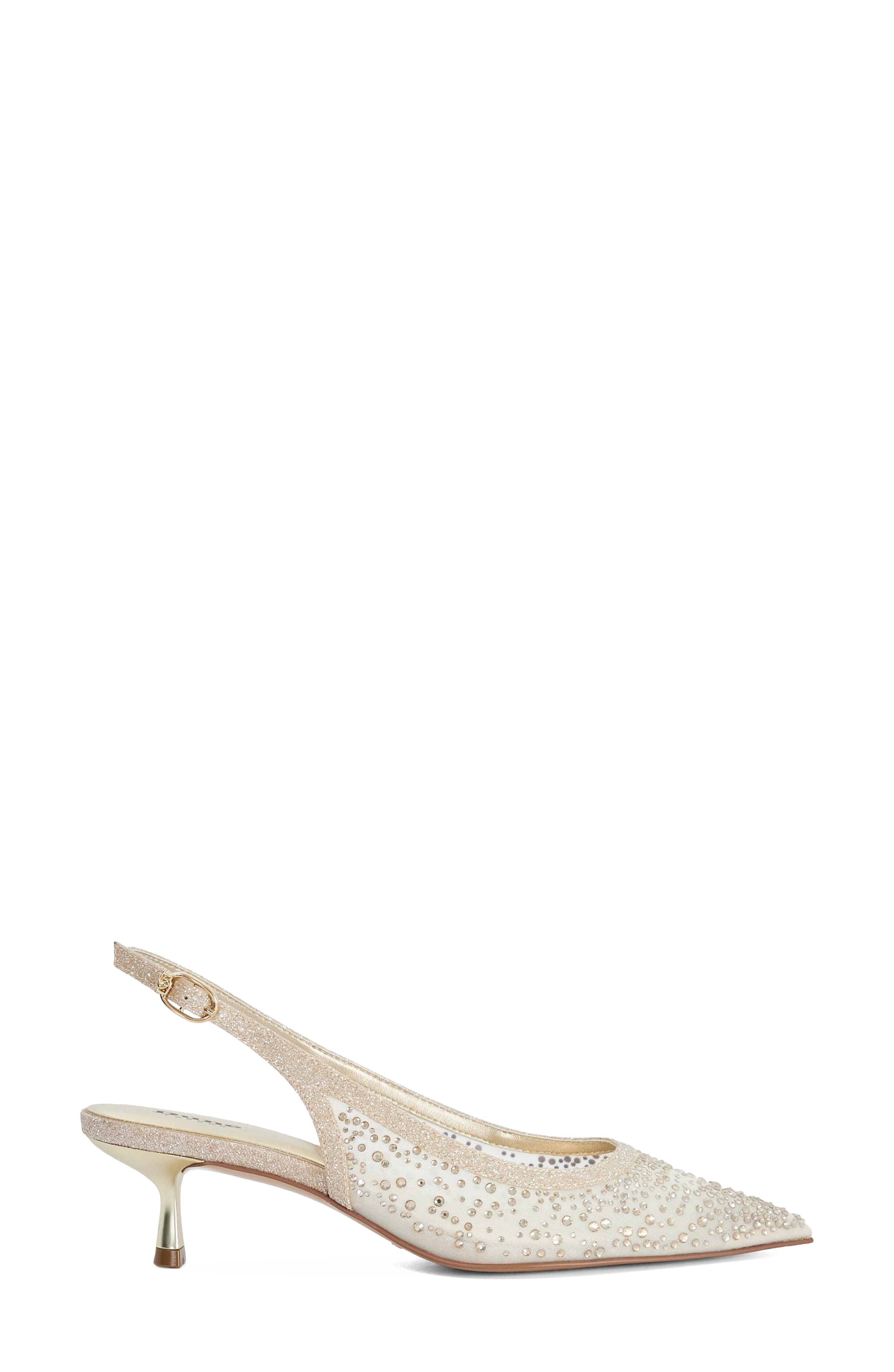 Cirelle Pointed Toe Slingback Sandal, Alternate, color, GOLD
