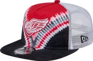 New Era Men's New Era  Black/Red Detroit Red Wings Throwback V-Dye Adjustable Golfer Hat