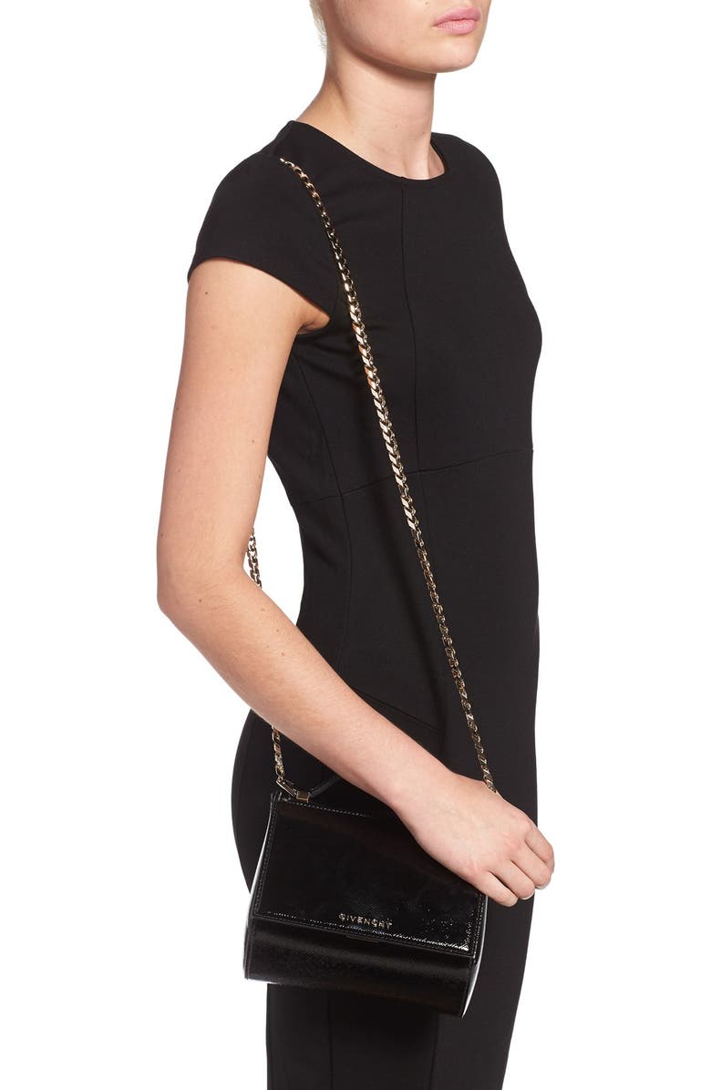Givenchy 'Mini Pandora Box' Leather Shoulder Bag, Alternate, color,