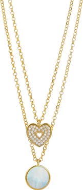 SAVVY CIE JEWELS Layered Pendant Chain Necklace