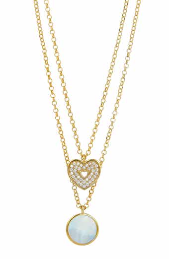 SAVVY CIE JEWELS Layered Pendant Chain Necklace