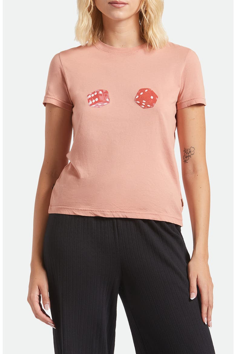 Tossed Dice Cotton Graphic T-Shirt, Main, color, ITALIAN CLAY