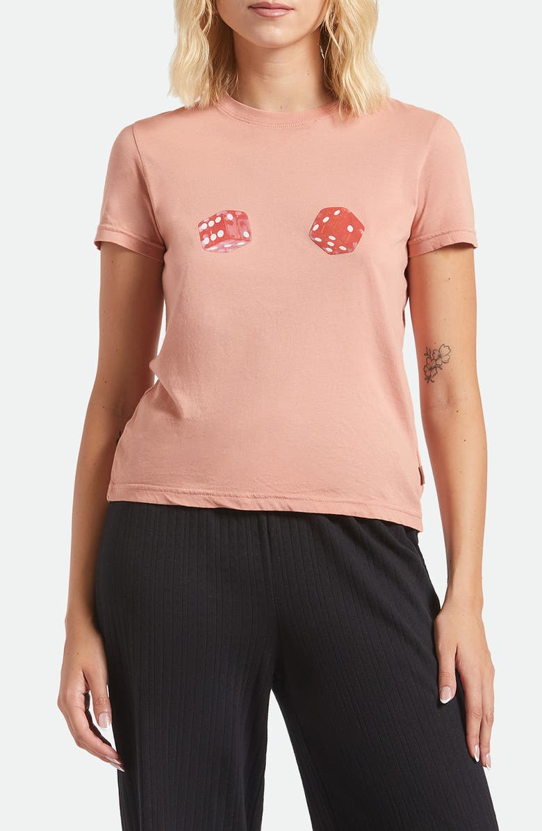 Brixton Tossed Dice Cotton Graphic T-Shirt, Main, color, Italian Clay