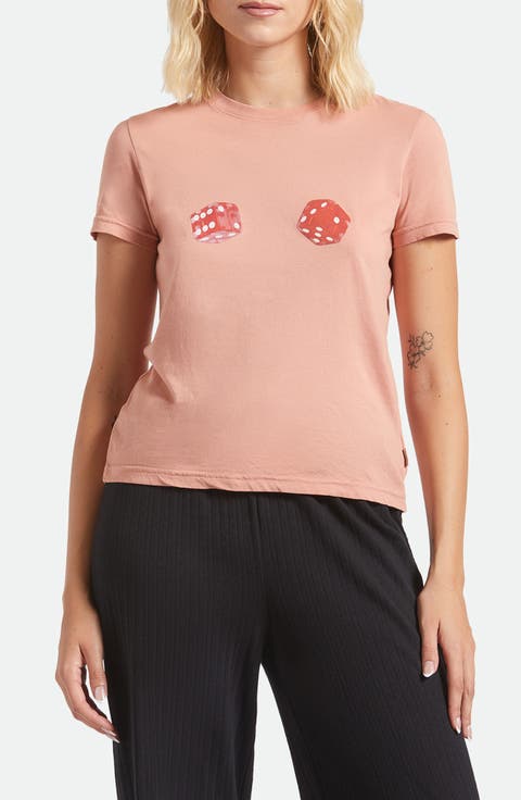 Tossed Dice Cotton Graphic T-Shirt