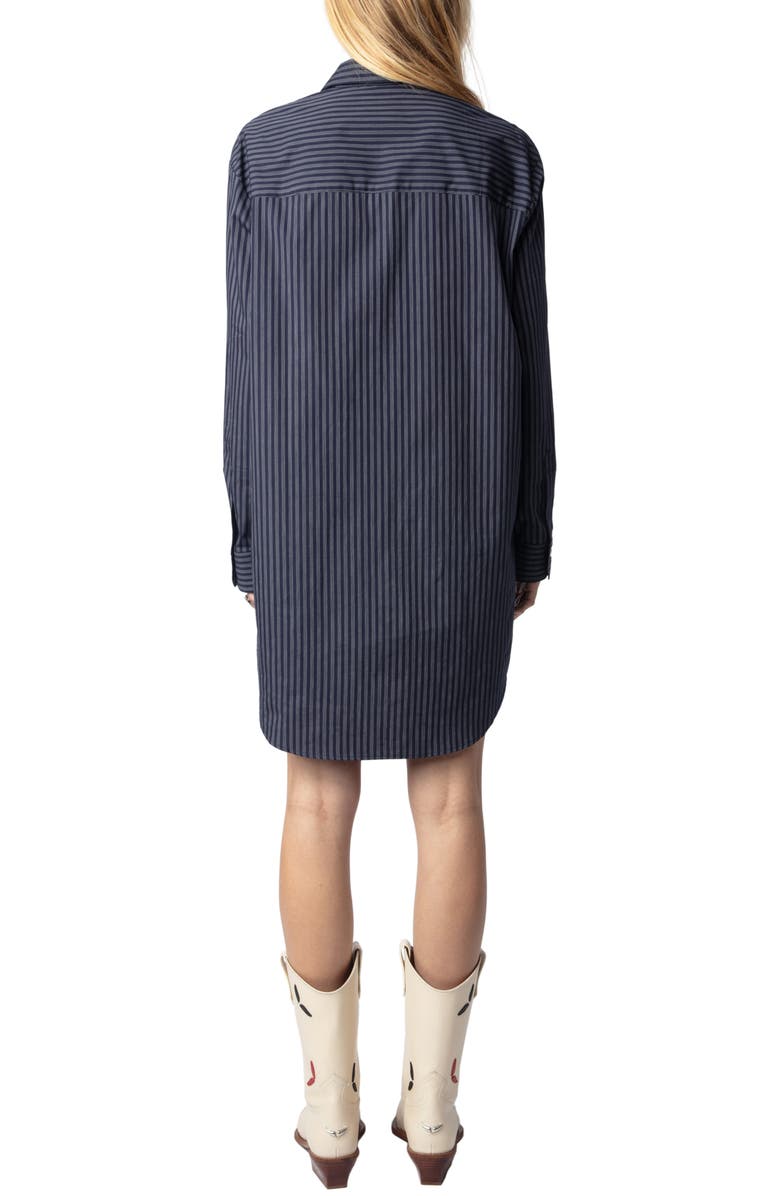 Zadig & Voltaire Rorning Pop Stripe Shirtdress, Alternate, color,