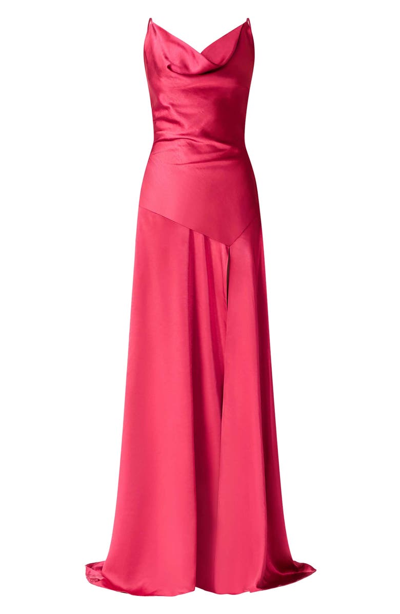 Elliatt Clementine Cowl Neck Evening Gown, Alternate, color, Magenta Pink