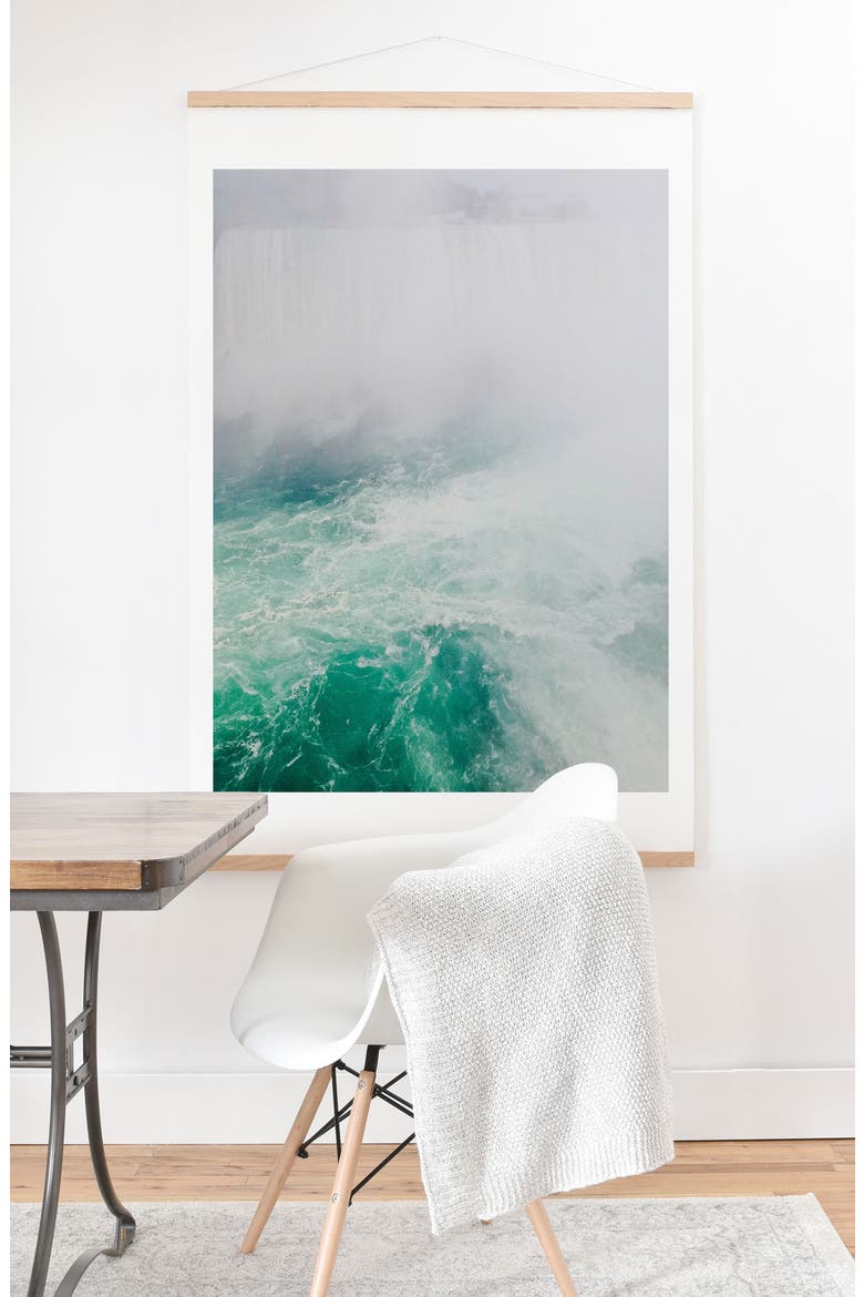 The Falls Print & Oak Hanger, Alternate, color, GREEN