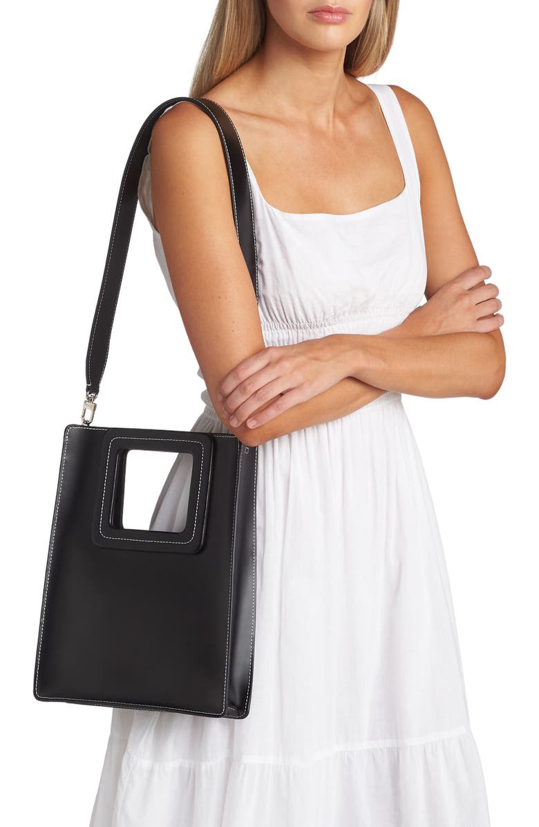 STAUD Shirley Leather Tote, Alternate, color,