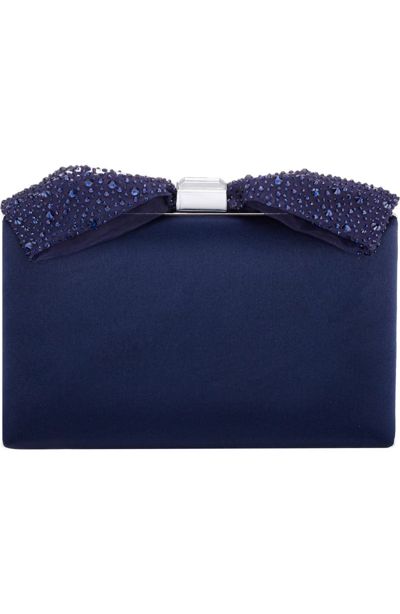 Nina Selena Frame Clutch, Alternate, color, Navy