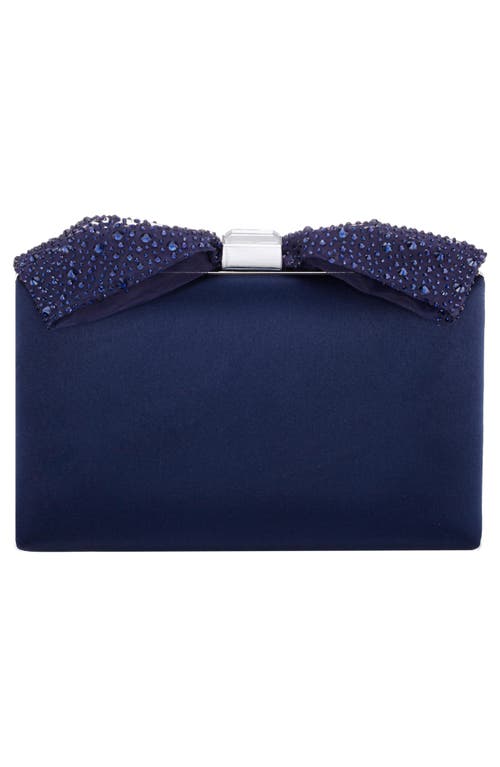 Shop Nina Selena Frame Clutch In Navy