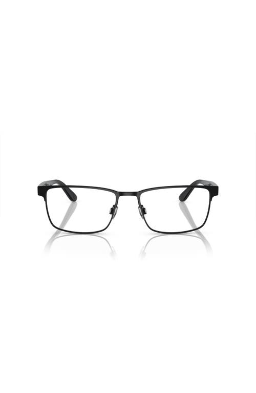 Polo Ralph Lauren 54mm Rectangle Optical Glasses In Black