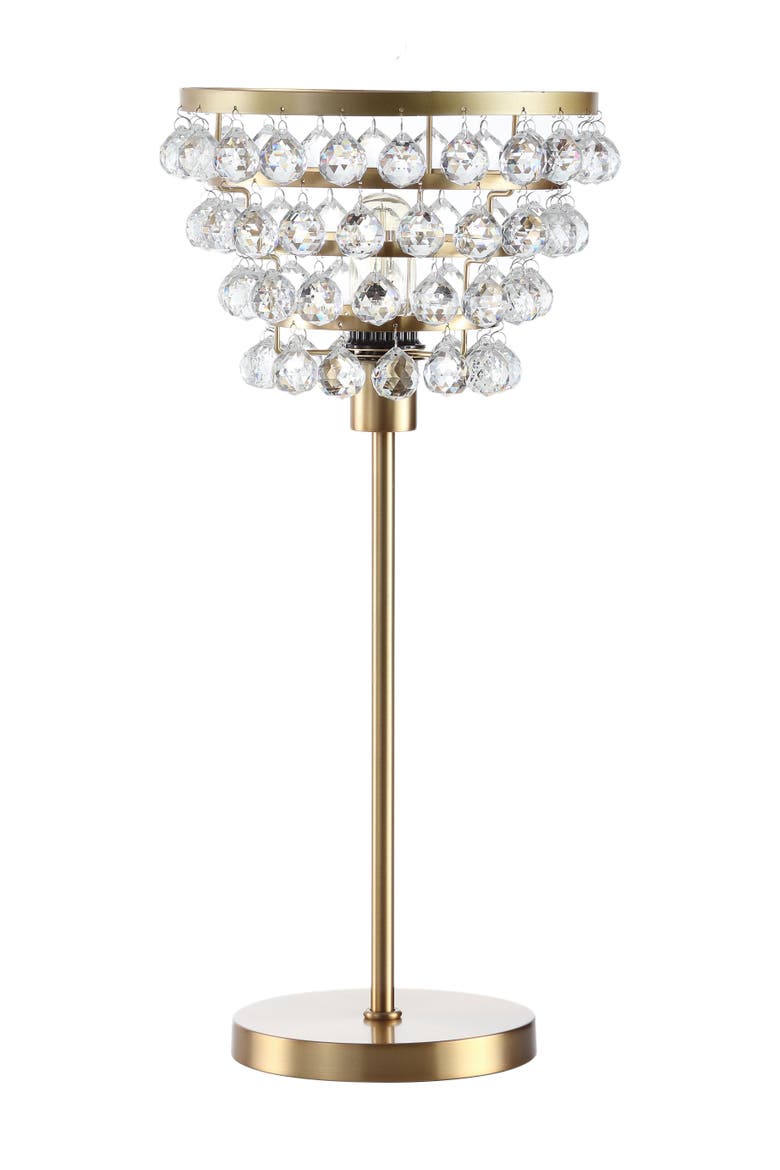 Buckingham 25" Crystal/Metal Table Lamp, Alternate, color, Brass Gold